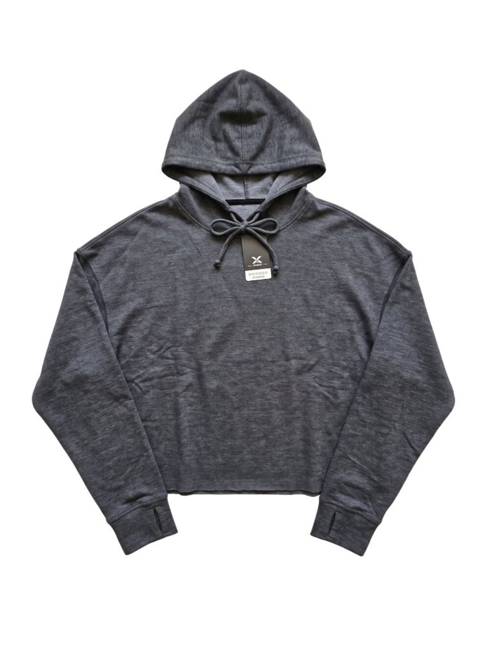 NWT | Moheen Oversized Cropped Fleece-Lined Hoodie with Thumbholes 2XL